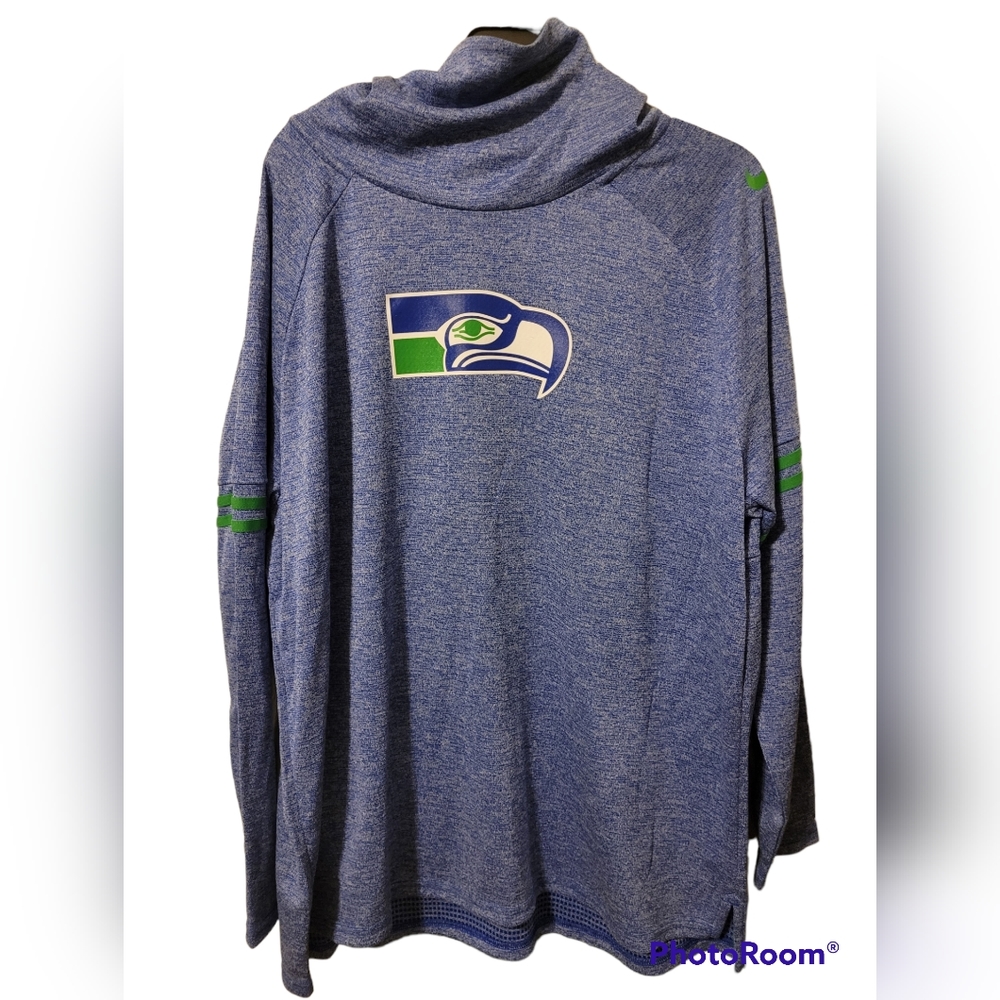 Seattle seahawks womens funnel neck sweatshirt